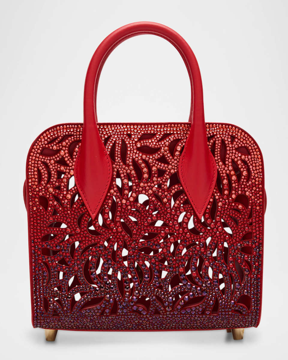 Eloise Mini Top-Handle Bag in Laser-Cut Degrade Strass Leather
